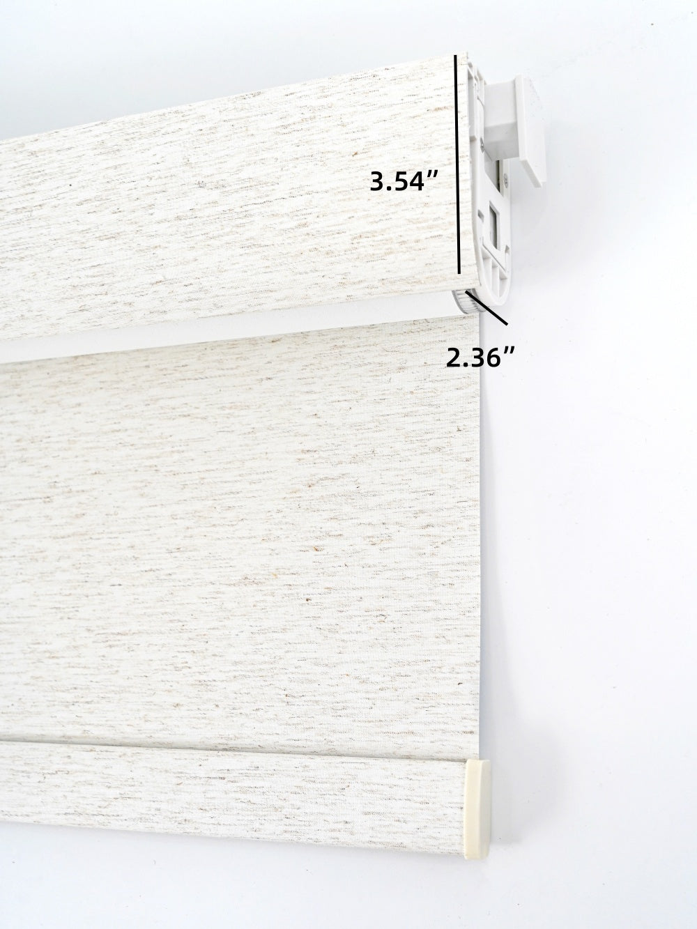 Extra-wide no drill roller blinds with cordless, secure, linen fabric design for large windows and sliding doors