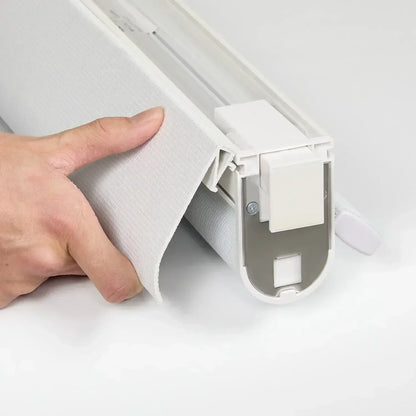 No drill roller blinds, extra-wide cordless linen fabric, secure installation for large windows