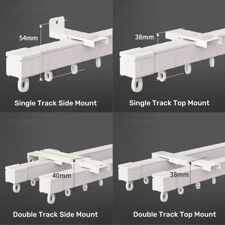 EaseEase Thickened Aluminum Silent Curtain Track - Superior Weight Capacity Support!