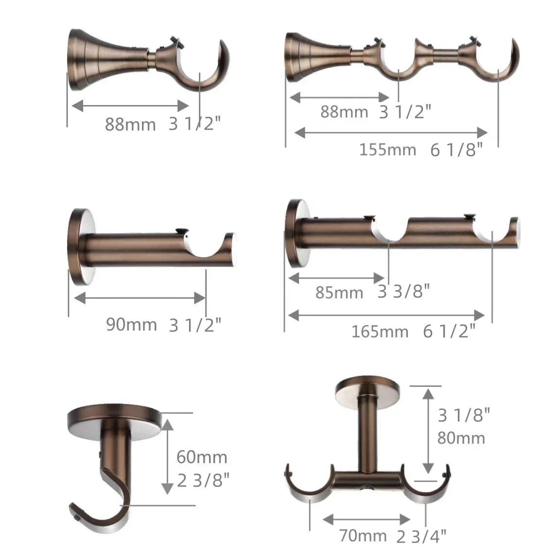 Luxury Traverse Curtain Rods with smooth-glide track and seamless corner connectors for ripple fold and bay window curtains