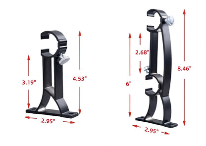 Tringle à rideau extra-longue - Tringles coulissantes en aluminium sur mesure pour grandes fenêtres, support pour plis plats et plis ondulés