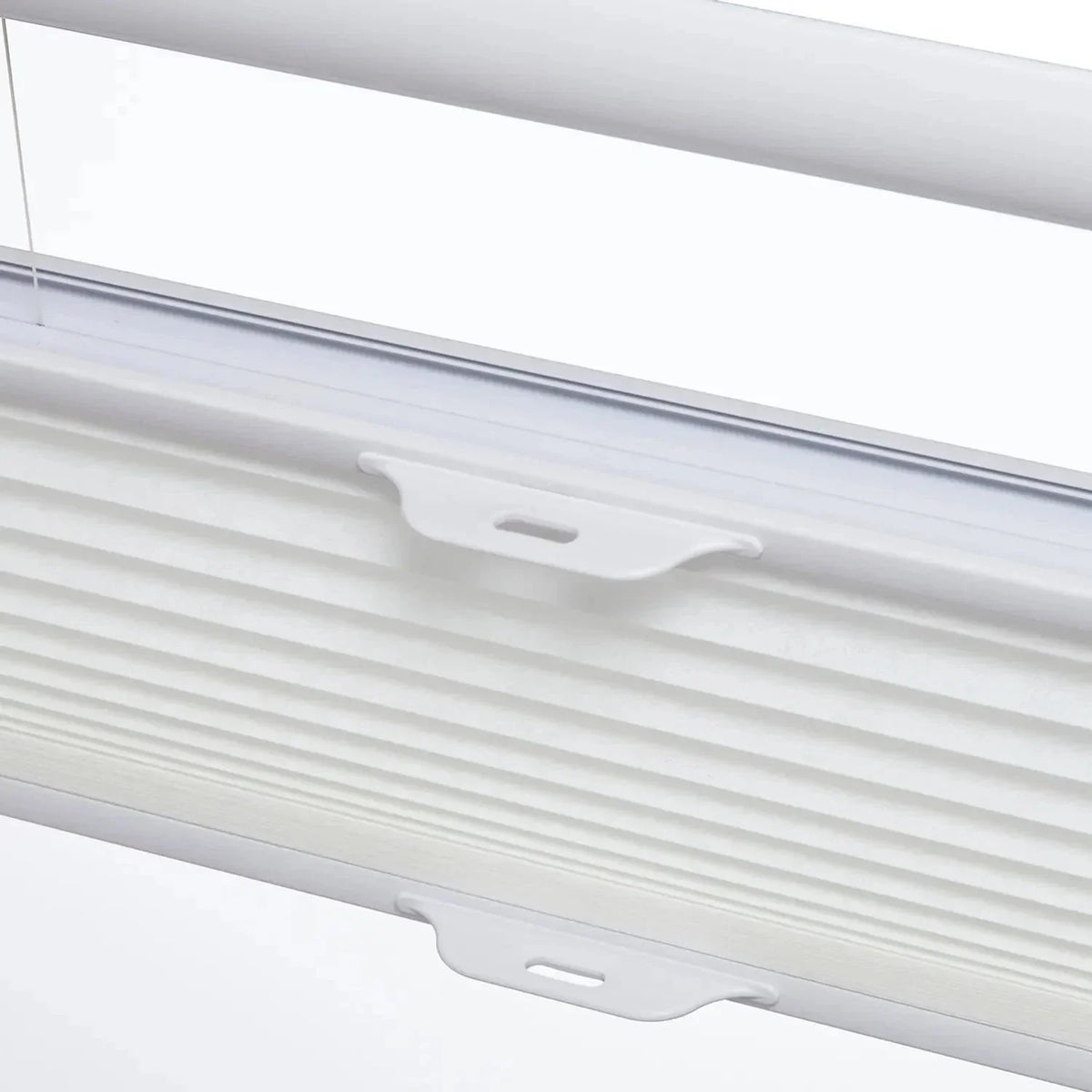 Top down bottom up double honeycomb cellular shades for privacy and thermal insulation on bedroom window