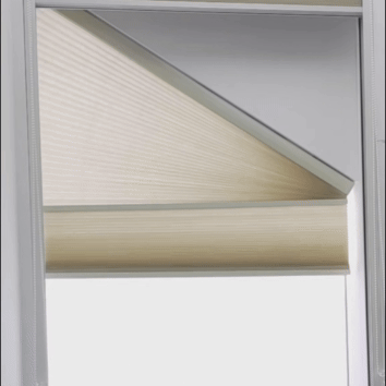 Custom 1-inch honeycomb cellular triangle window shades for specialty-shaped windows