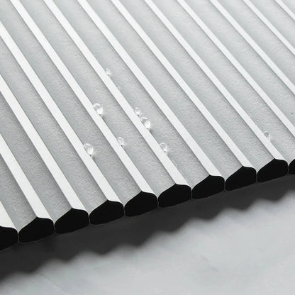 Cordless 1-inch honeycomb waterproof bathroom blinds with mold-resistant fabric and thermal insulation
